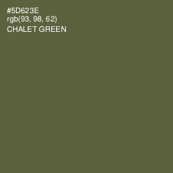 #5D623E - Chalet Green Color Image